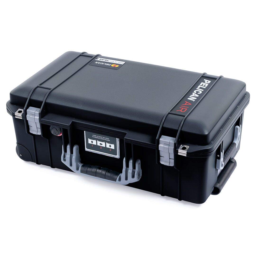 Black Pelican 1535 Air Case with Silver Handle & Latches - Empty Hard Shell Protective Case for Travel, Photography & Equipment Storage | Durable Waterproof Case for Tools, Electronics & Valuables