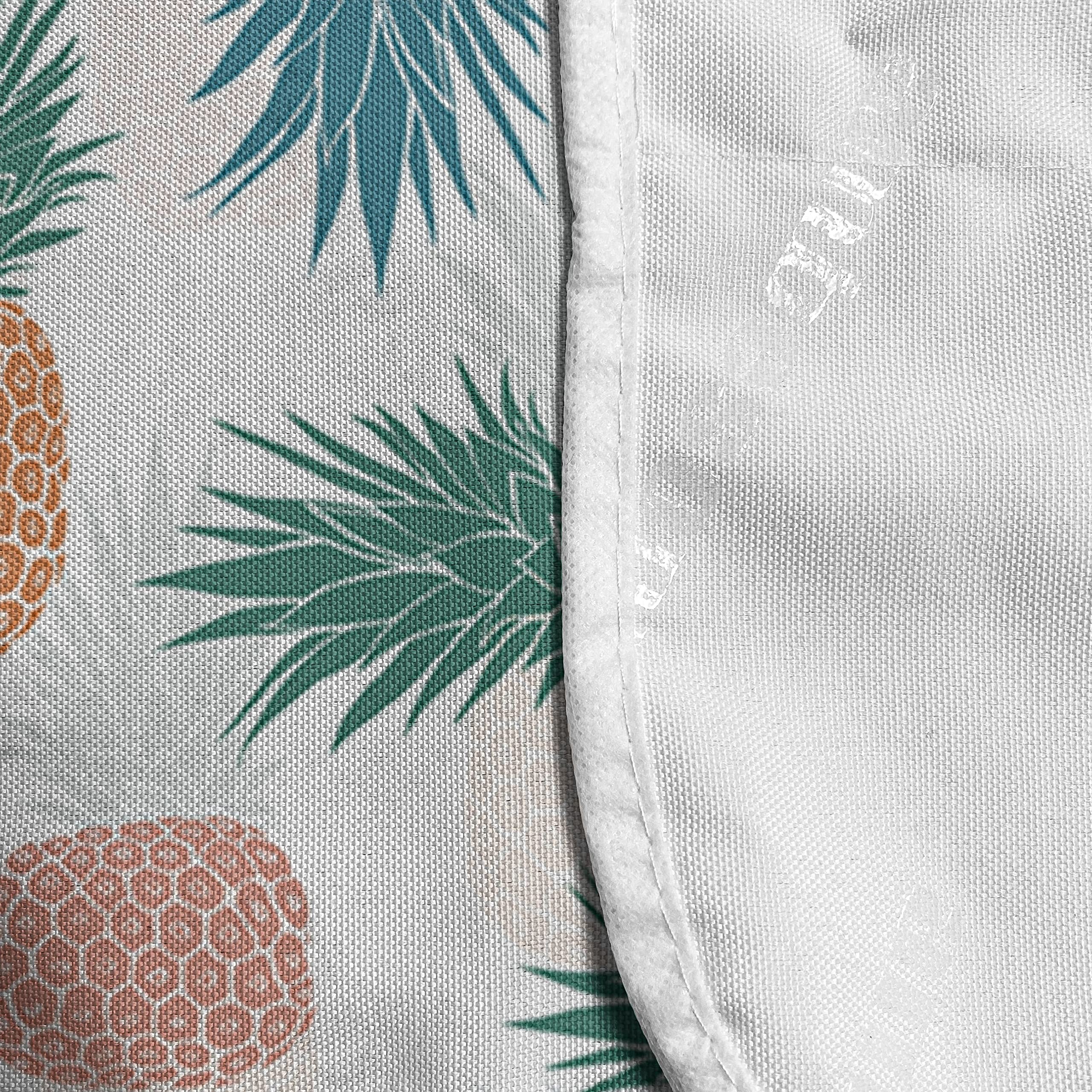 Ambesonne Pineapple Microwave Cover - Tropical Fruit Pattern, Waterproof Kitchen Organizer with Pockets, 36