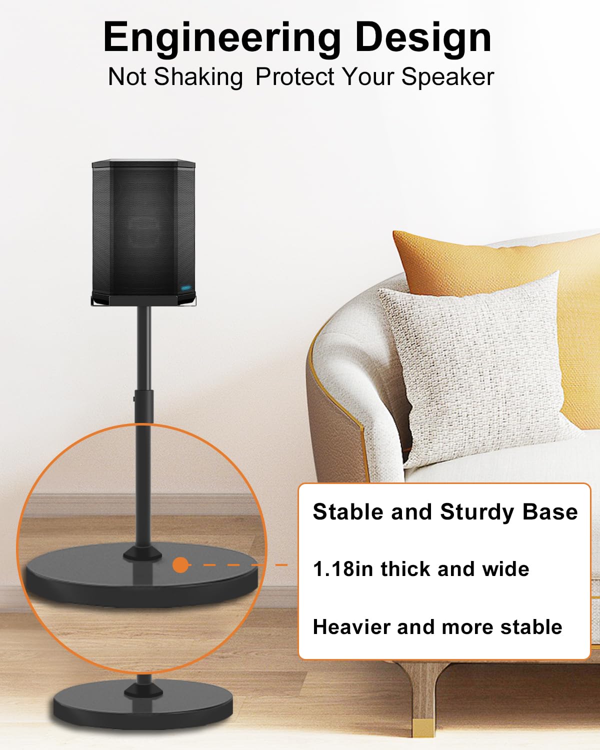 Adjustable Speaker Stand for Bose S1 Pro & S1 Pro Plus - Extends 45