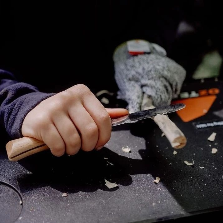 My First Opinel Kids Outdoor Whittling & Picnic Knife - Safe Wood Carving Tool for Camping, Hiking & Backyard Adventures