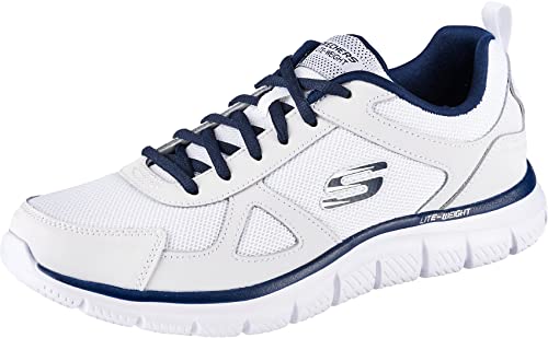 White Leather Mesh Pu Navy Trim