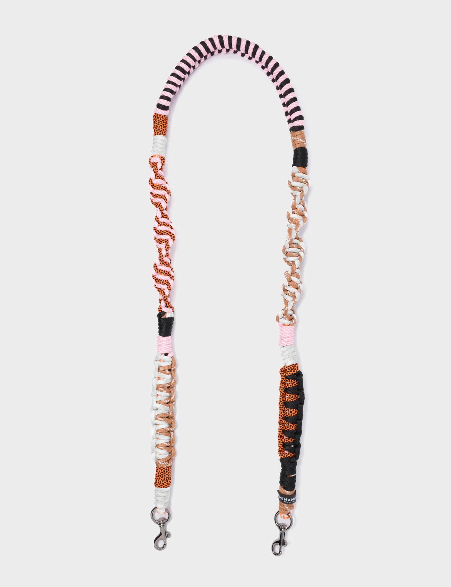 Detachable Shoulder Strap - Pink, Brown & Orange Handwoven Paracord for Hiking, Backpacks & Outdoor Gear | Durable & Adjustable