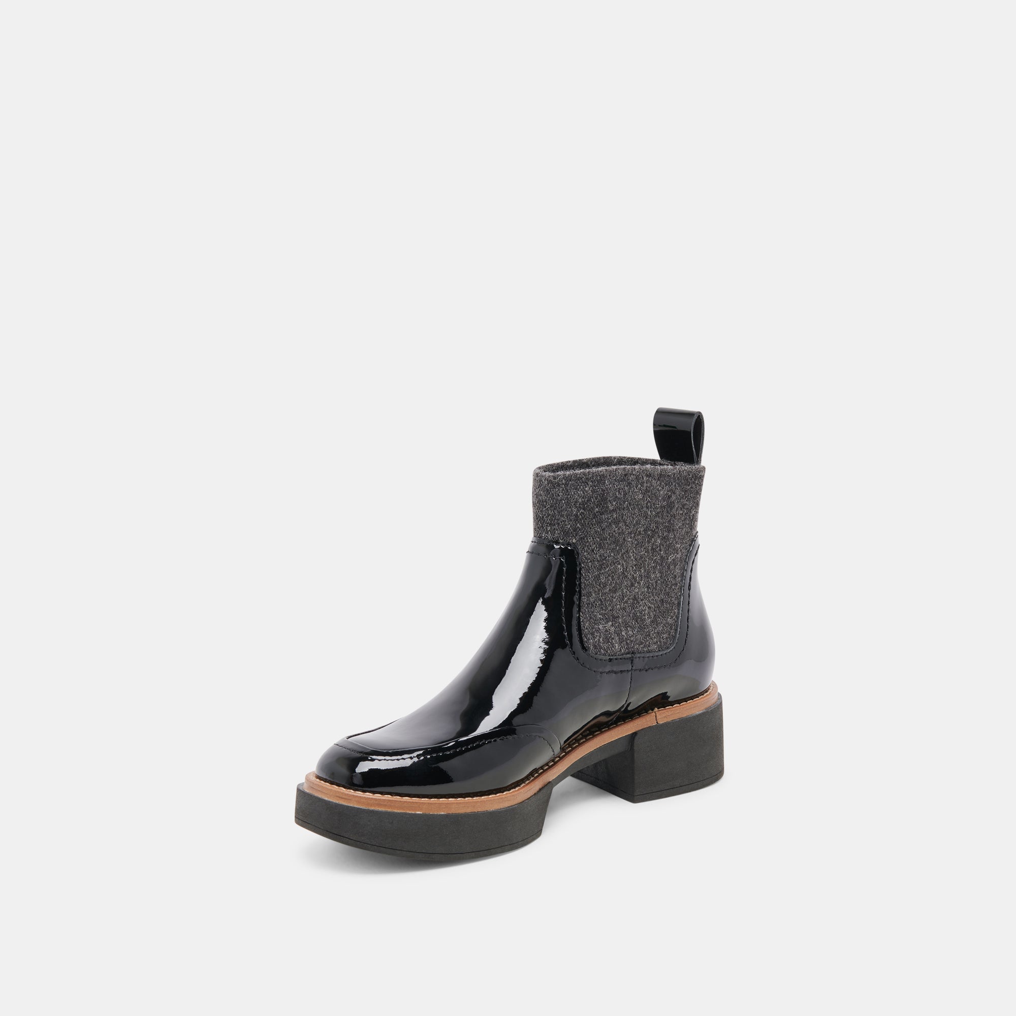 SALINE H2O BOOTIES - Waterproof Mid Calf Boots for Women, Fashion Crinkle Patent Leather Design, Comfortable Winter Snow Boots - Perfect for Outdoor Activities, Rainy Days & Winter Fashion
