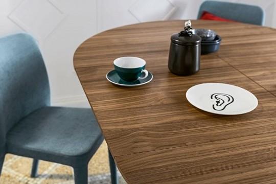 Midj Link Dining Table - Modern Wooden Dining Table for Kitchen & Dining Room - Perfect for Family Gatherings & Dinner Parties