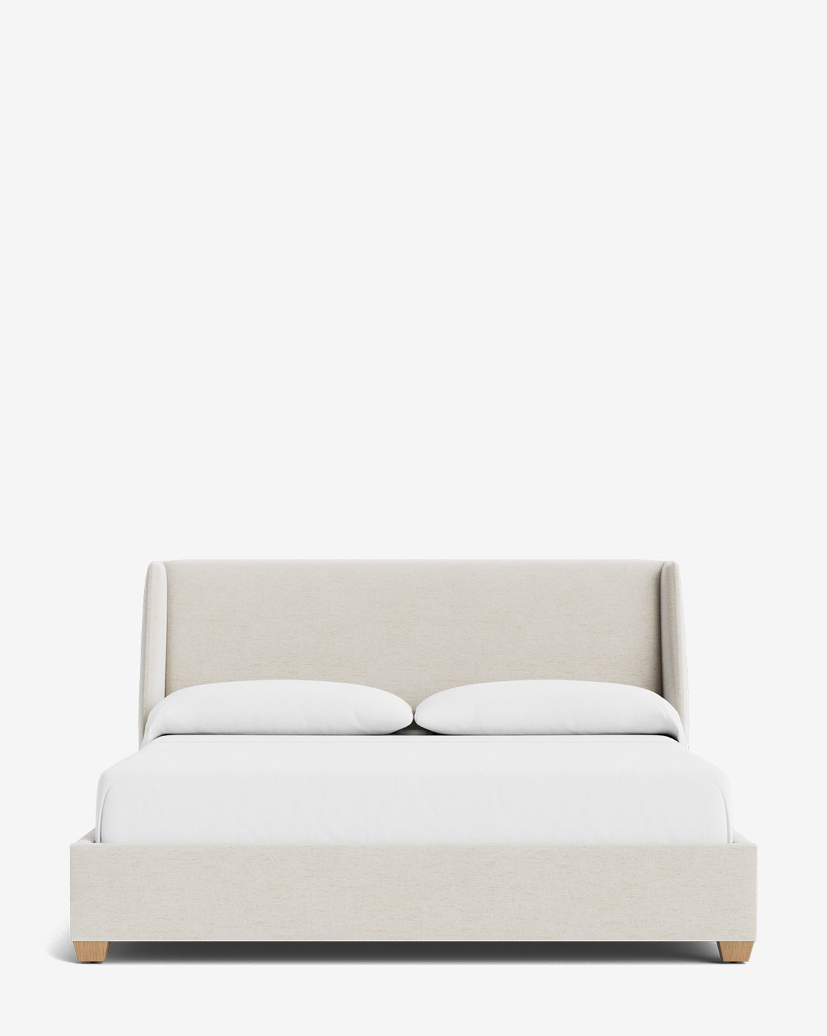 Walt Bed Low Headboard - Modern Minimalist Bed Frame for Small Spaces - Perfect for Apartments, Dorms & Guest Rooms