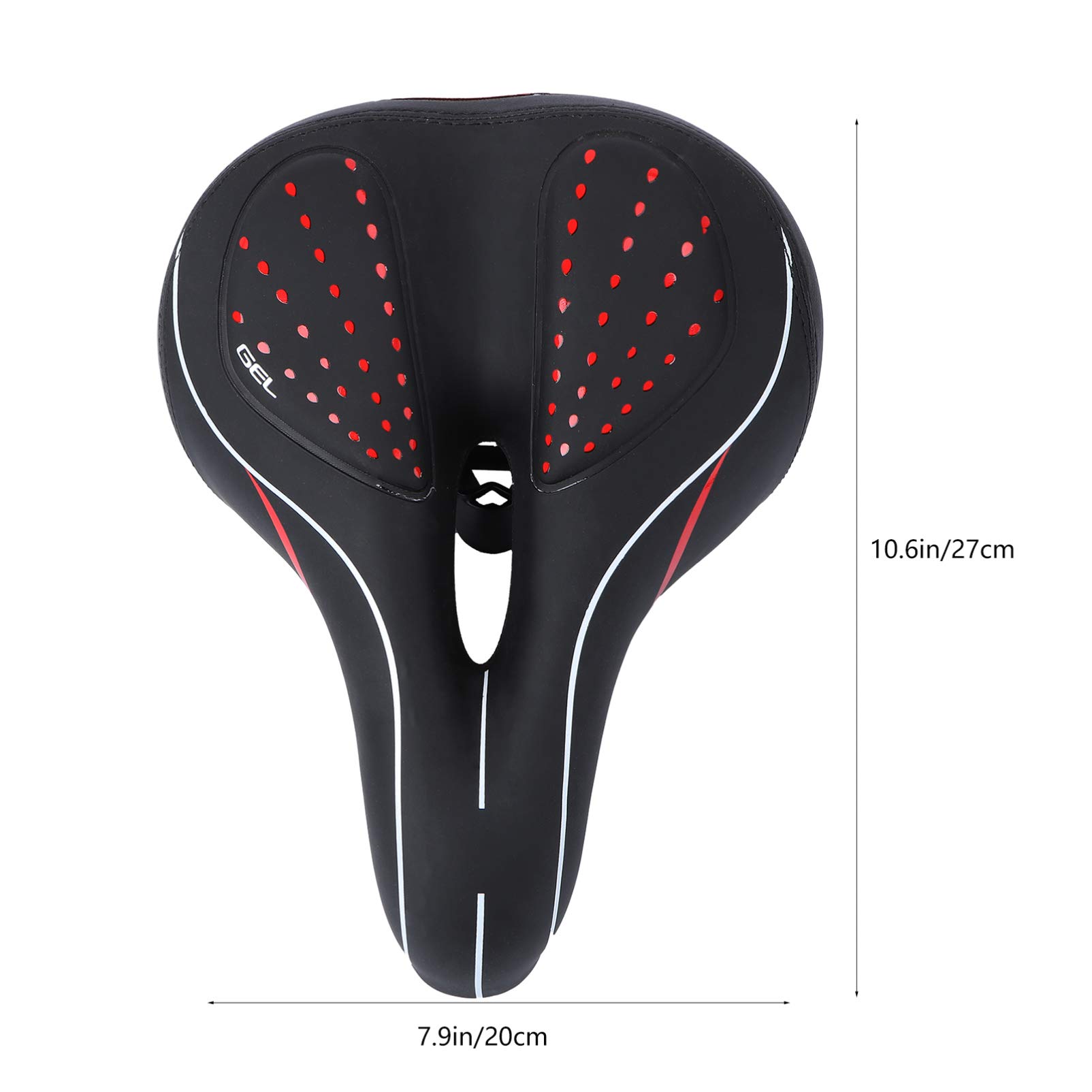 Comfortable Bike Seat Cushion - Soft Gel Mountain Bike Saddle with Reflective Strips for Shock Absorption | Perfect for Outdoor Cycling, Mountain Biking & Commuting