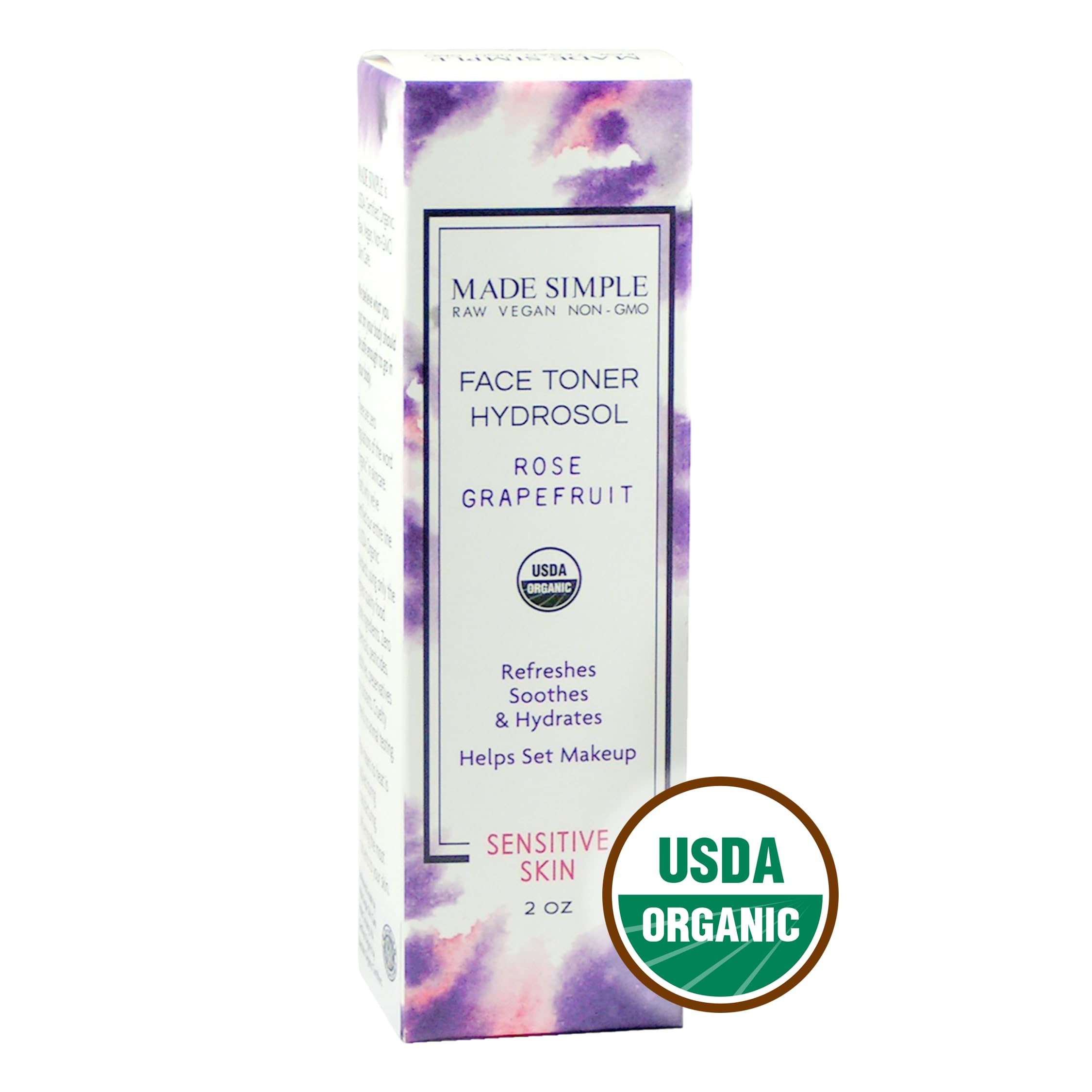 Organic Rose Grapefruit Facial Toner for Glowing Skin - USDA Certified, Vegan & Cruelty-Free - Hydrating & Balancing for Daily Skincare Routine