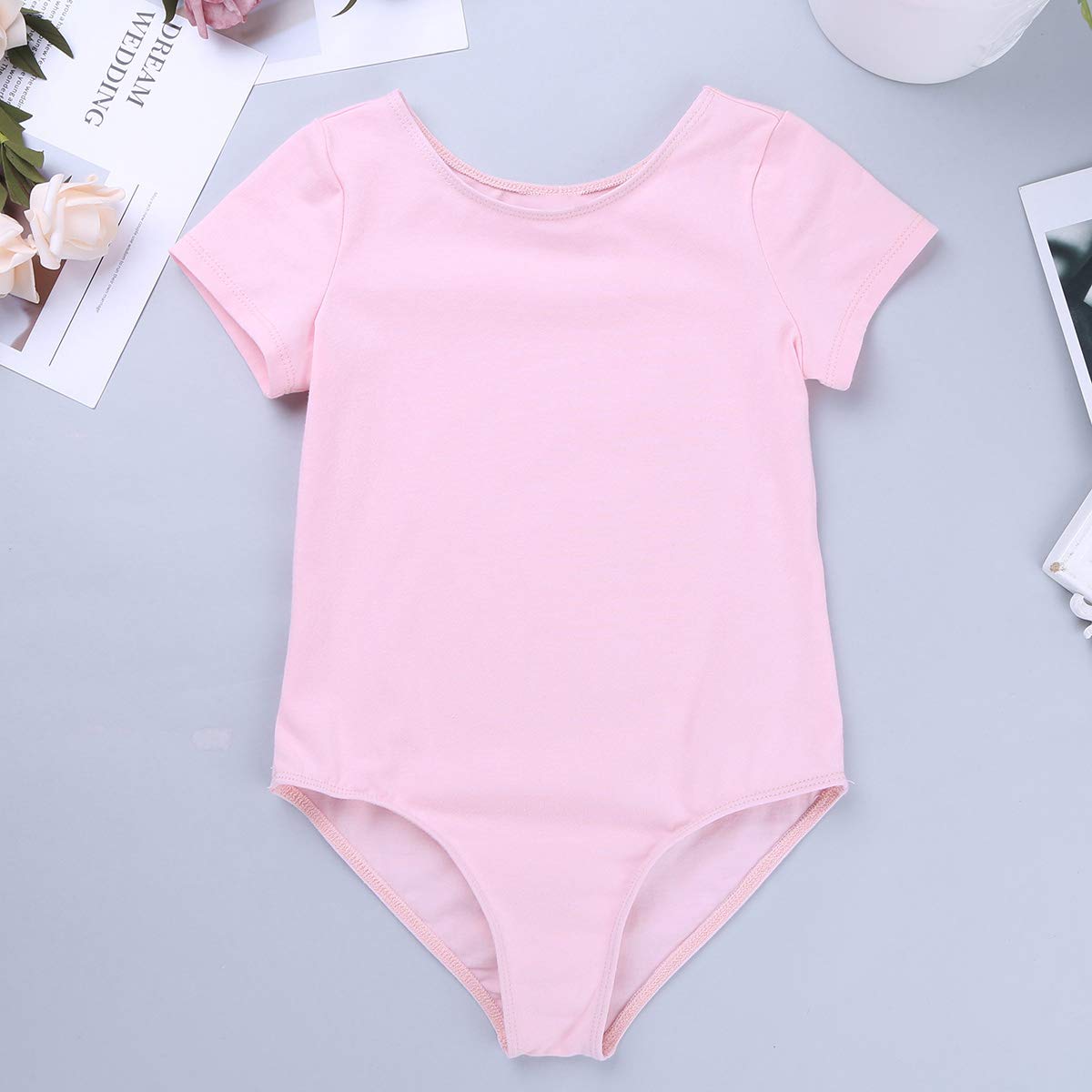 Girls Ballet Leotard with Chiffon Skirt - Short Sleeve Dance Gymnastics Outfit for Toddler & Kids - Perfect for Ballet Class, Recital, Performance and Dance Practice