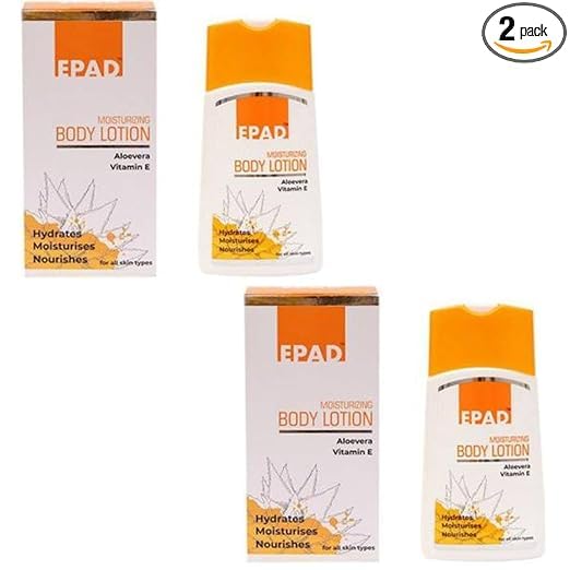 EPAD Moisturizing Body Lotion with Aloe Vera & Vitamin E - Hydrating & Nourishing Cream for Dry, Sensitive Skin - Unisex Lotion for Men & Women (Pack of 2) | Perfect for Daily Moisturizing After Shower or Before Bed