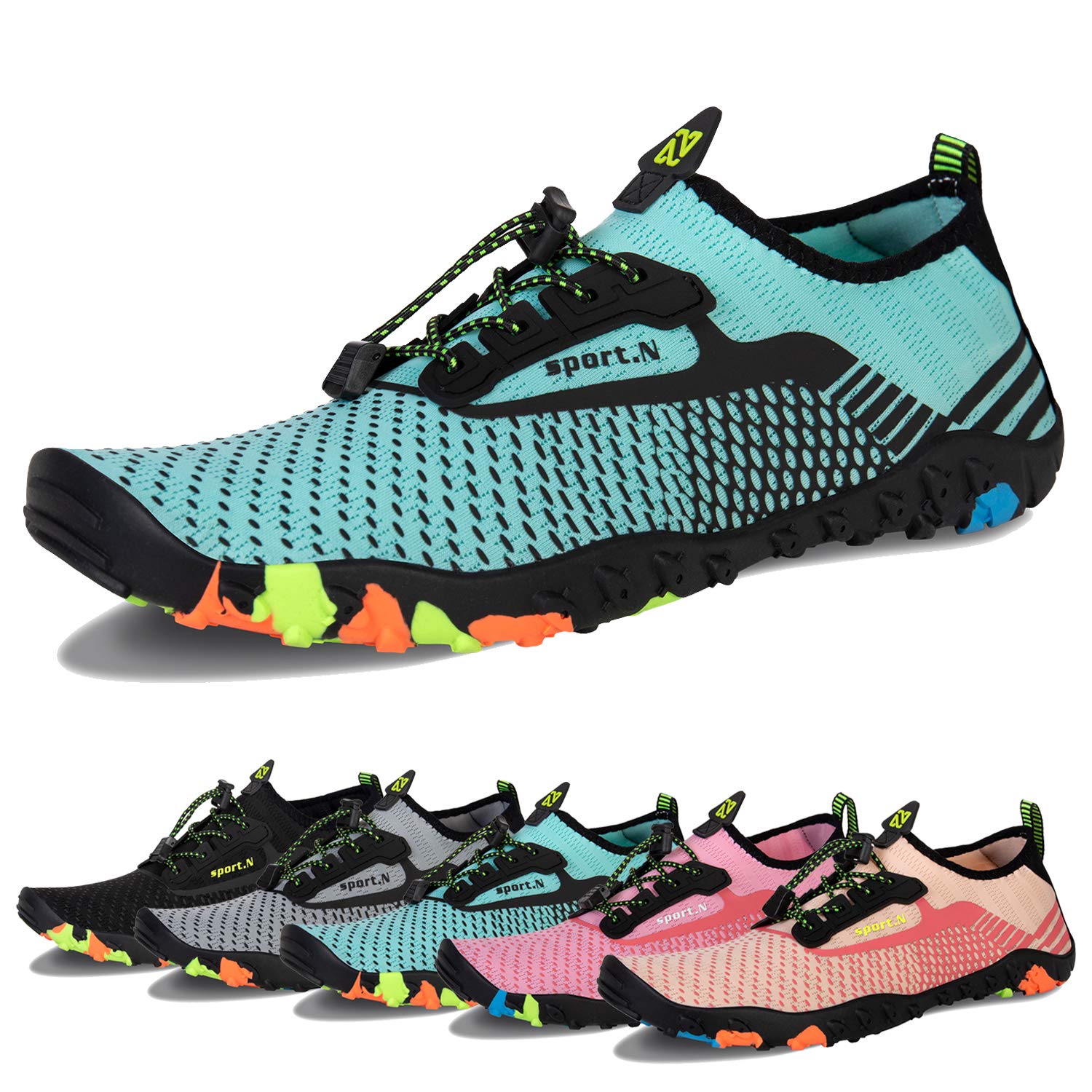 WateLves Water Shoes for Men & Women - Barefoot Beach Swim Shoes, Quick-Dry Aqua Socks for Pool, Surf, Yoga & Water Aerobics | Perfect for Beach Vacations, Water Sports & Outdoor Activities