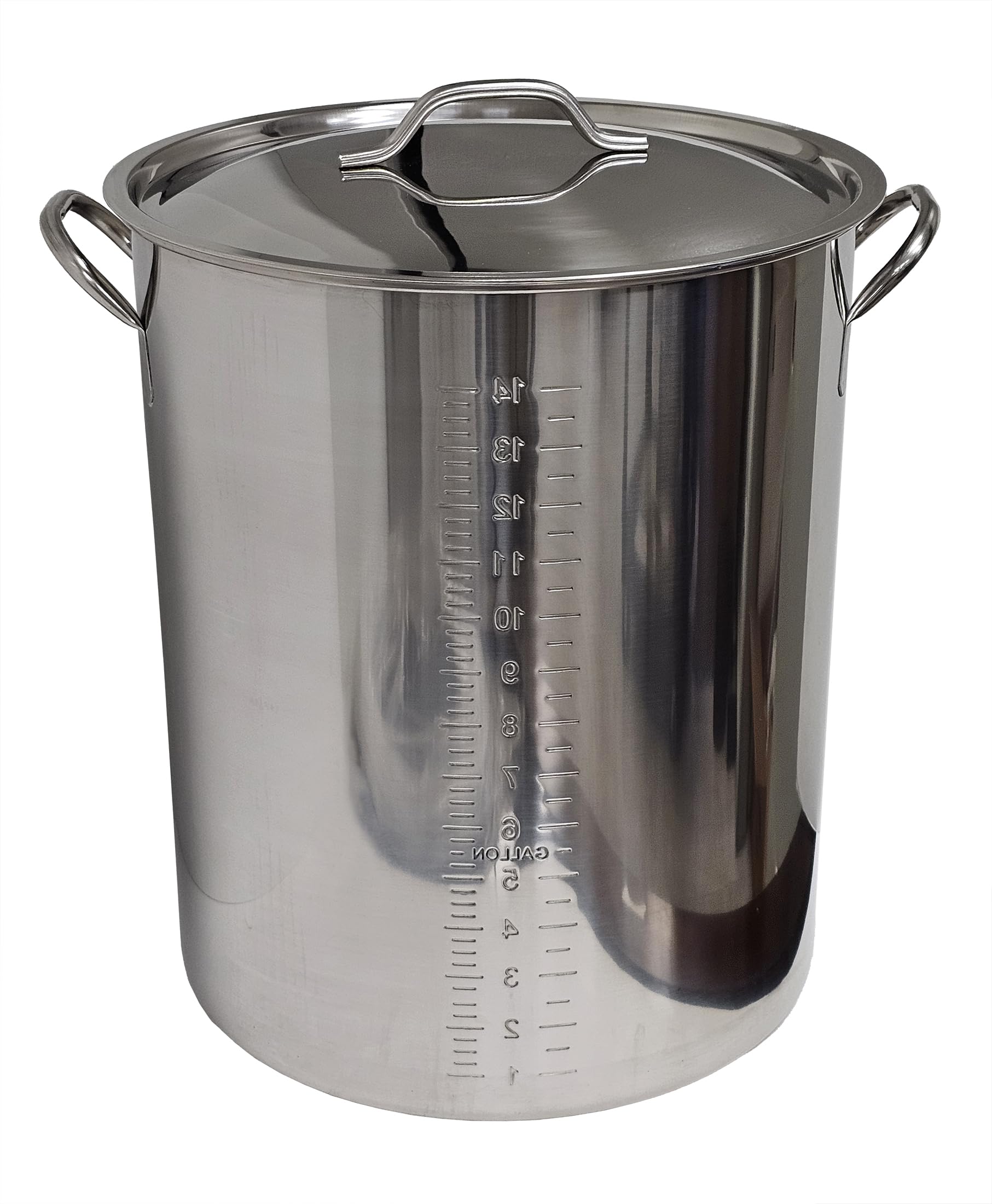 16 Gallon Stainless Steel Home Brewing Kettle with 2 Ports - Perfect for Beer Making, Wort Boiling & Homebrewing