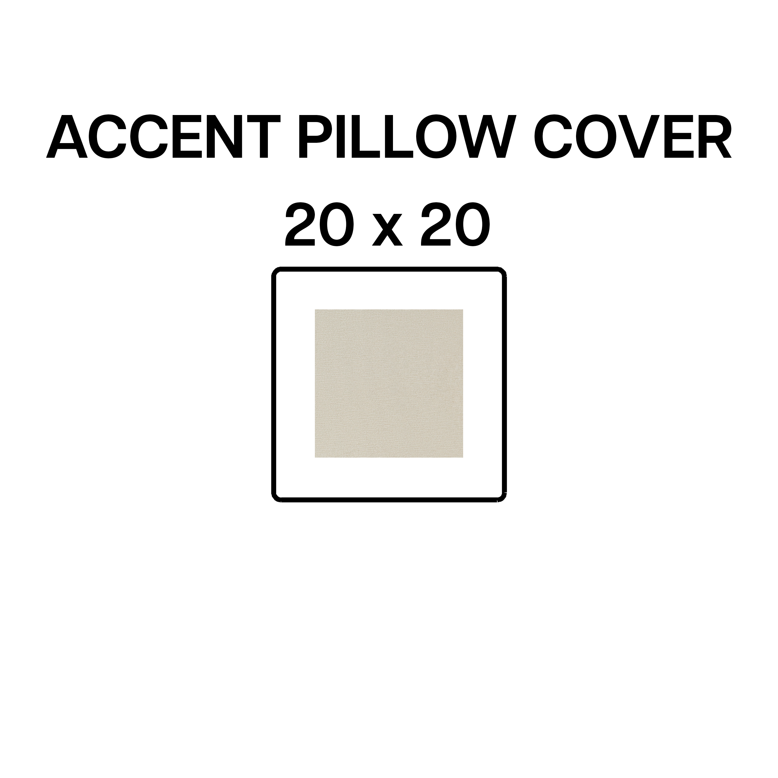 20x20 Inch Parchment Accent Pillow Cover BP 642 86 - Decorative Throw Pillow Case for Sofa, Bed, Couch & Home Decor