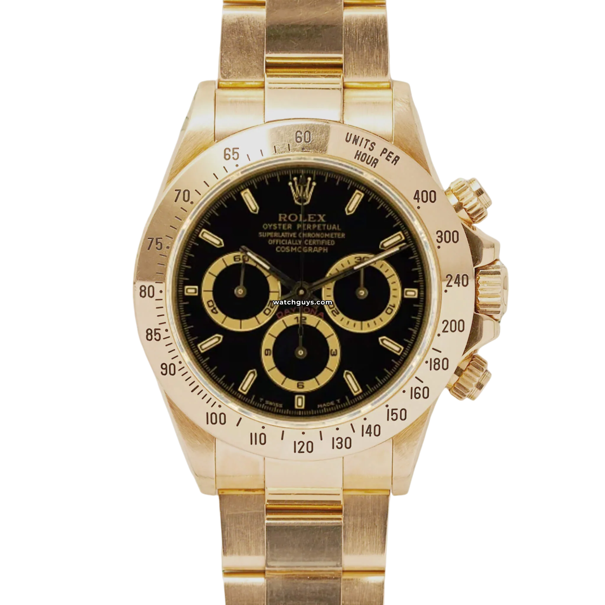Rolex Daytona Zenith 16528 Black Dial Men's Luxury Watch - Perfect for Business, Formal Events & Collectors