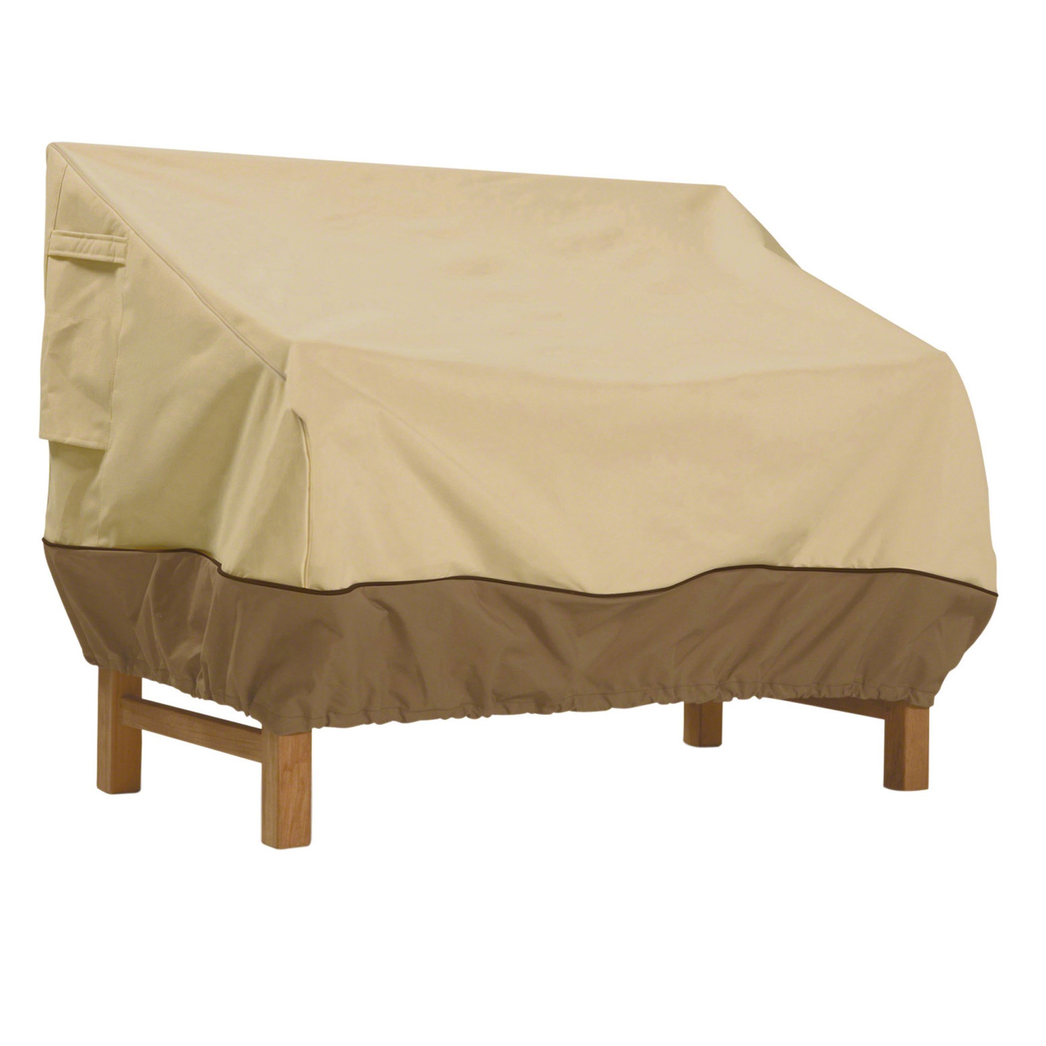 Classic Accessories Veranda 58-Inch Waterproof Patio Sofa Cover - Heavy Duty Outdoor Furniture Protector for Deep Seating Loveseat - All Weather UV Resistant for Backyard, Deck & Garden Use