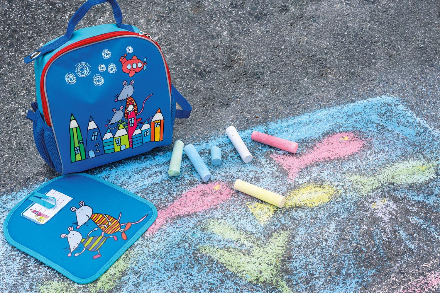 Eberhard Street Chalk Bucket - 24 Vibrant Colors for Kids Outdoor Play, Sidewalk Art & Driveway Drawing - Non-Toxic Washable Chalk for Summer Activities