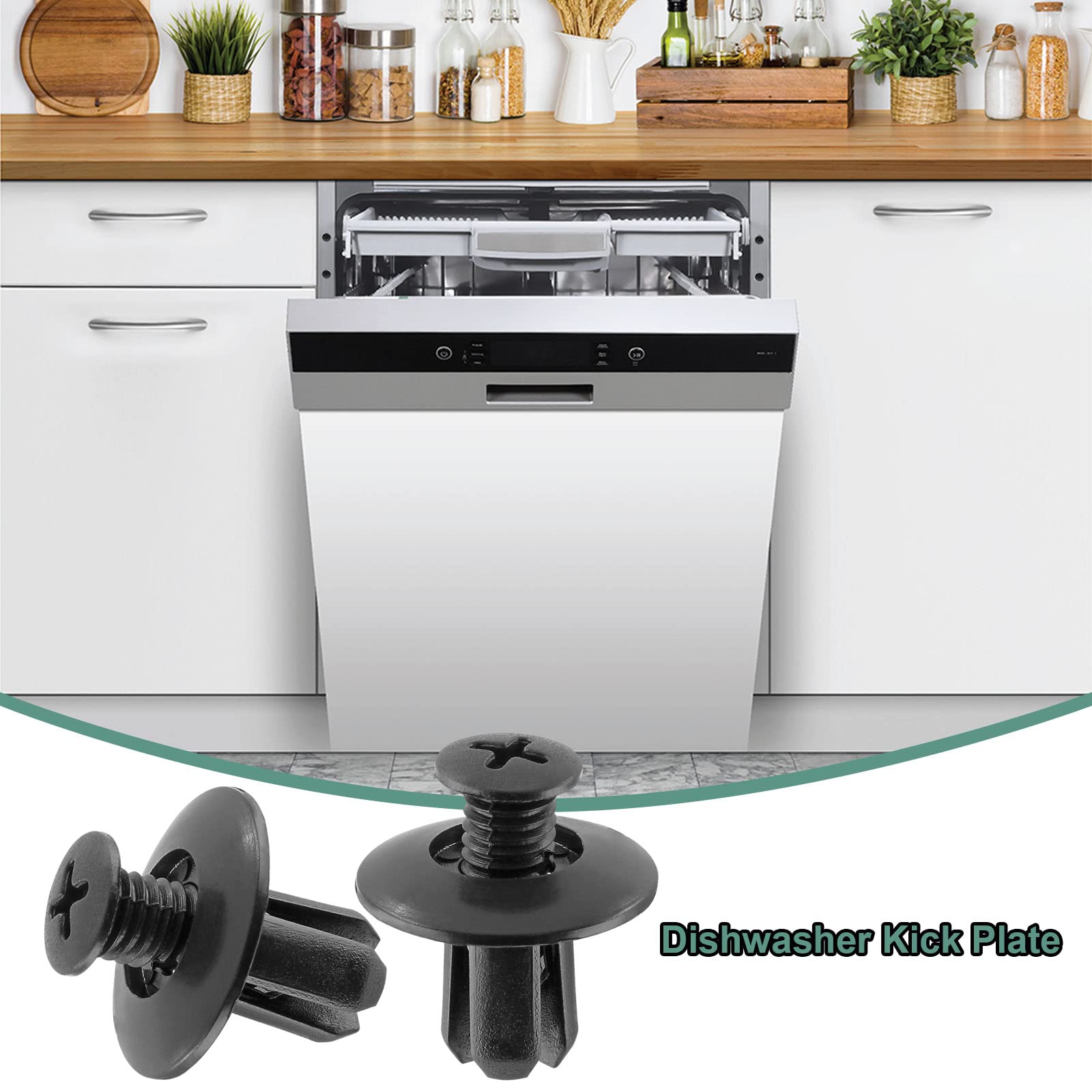 20 Pcs Dishwasher Kick Plate Fasteners & Trim Retainers - Compatible with Kenmore, KitchenAid, Whirlpool - Secure Dishwasher Kickplate Clips for Easy Installation & Repair - Perfect for Home Kitchen Appliance Maintenance