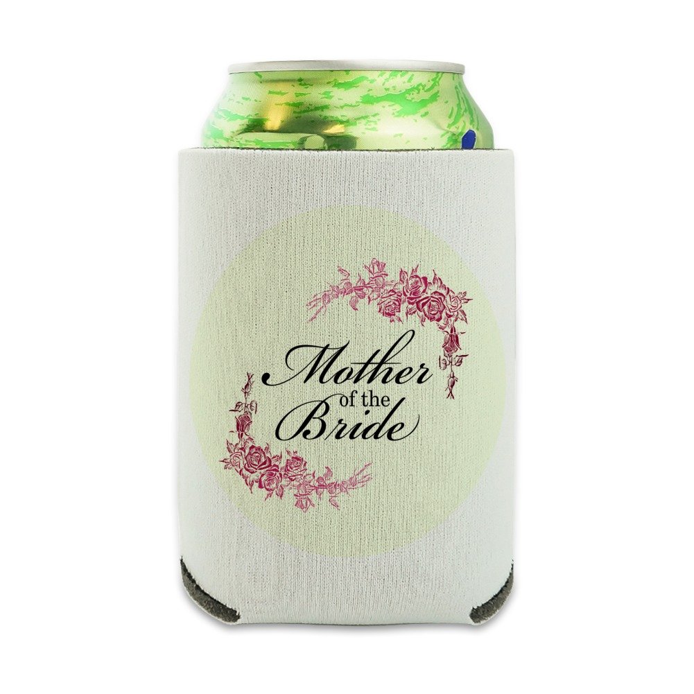 Wedding Floral Mother of the Bride Can Cooler - Insulated Collapsible Drink Sleeve for Beer & Soda - Perfect for Bridal Showers, Weddings & Outdoor Parties