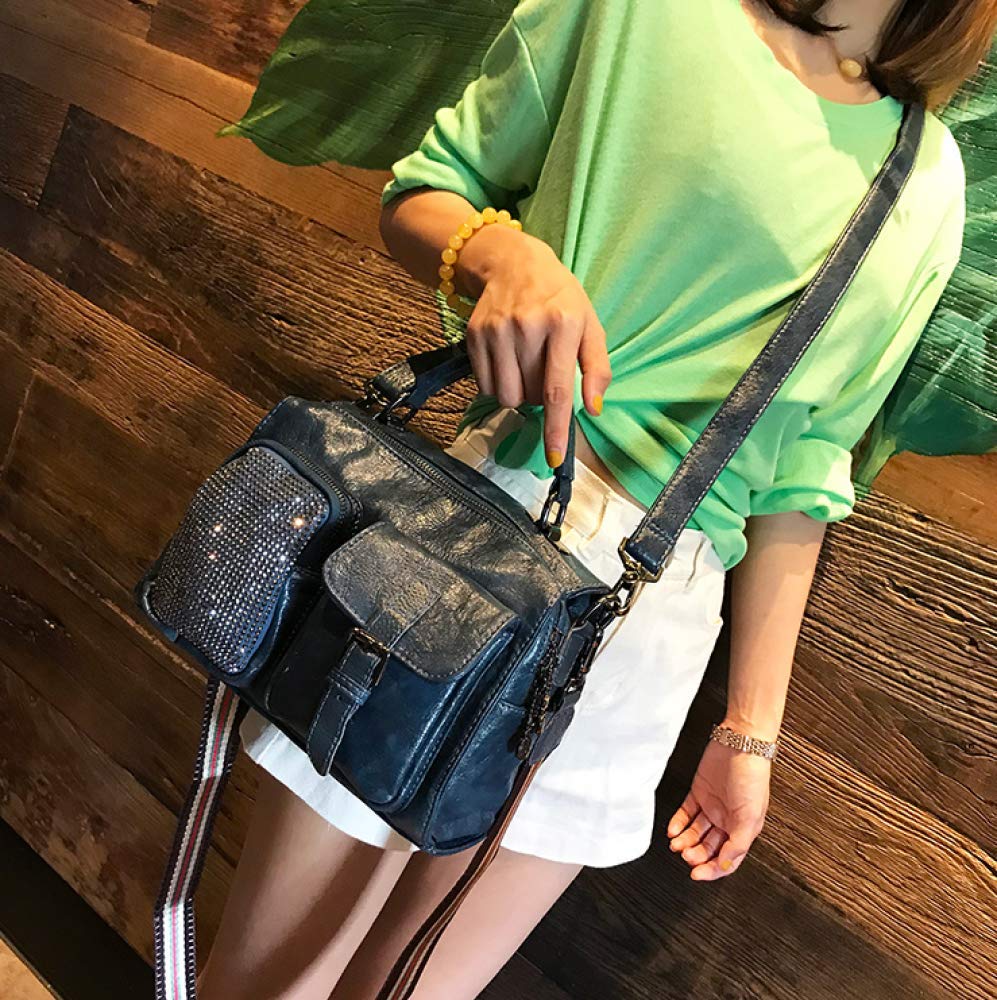 Stylish Rhinestone Backpack for Women - Soft Leather & Portable (25×18×9cm) - Perfect for Work & Travel