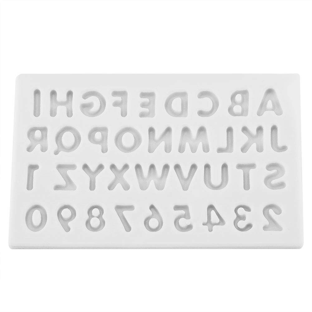 Reusable Silicone Baking Cups & Cake Molds - Alphabet Letter Shaped Fondant Chocolate Decorating Tools for Home Bakery, DIY Desserts, Cupcakes & Party Treats (Grey) - Perfect for Birthday Cakes, Wedding Decorations & Holiday Baking
