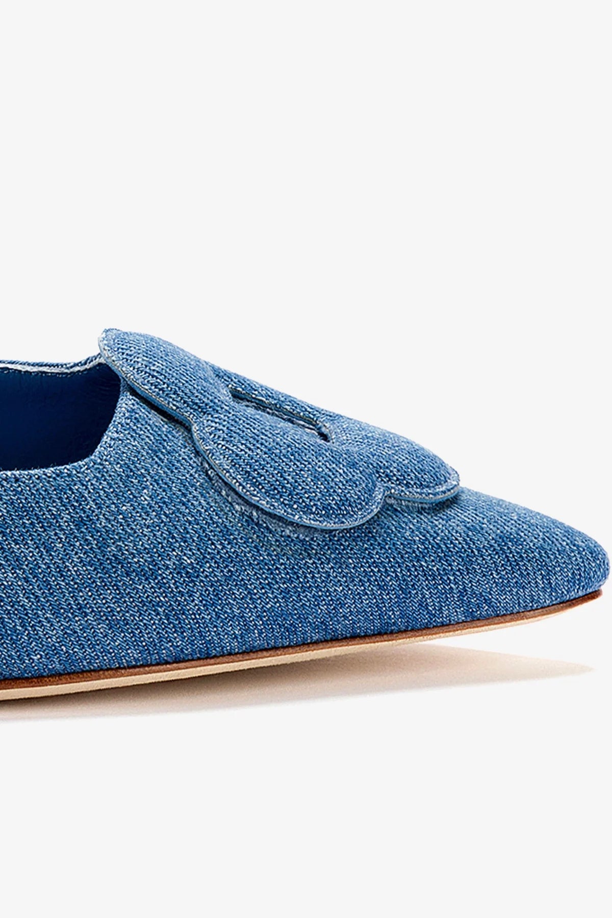 Flora Pump In Blue Stoned Denim - Stylish Women's Denim Shoes for Casual Outings & Date Nights