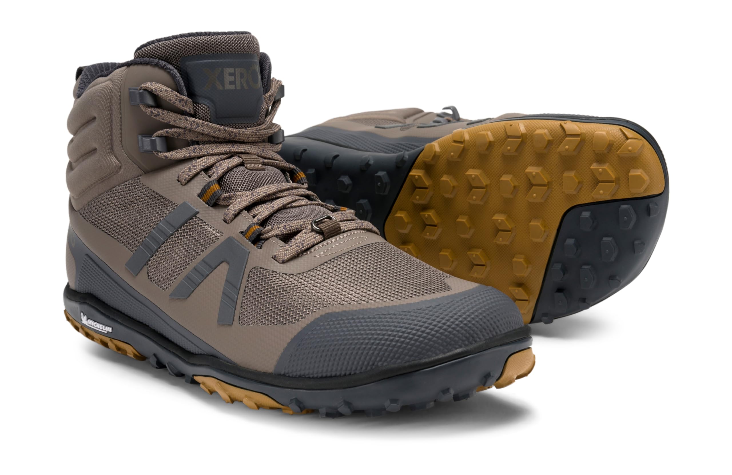 Xero Shoes Scrambler Mid Barefoot Hiking Boots for Men - Zero Drop, Wide Toe Box Minimalist Trail Shoes | Outdoor Adventure, Trekking & Lightweight Hiking Footwear