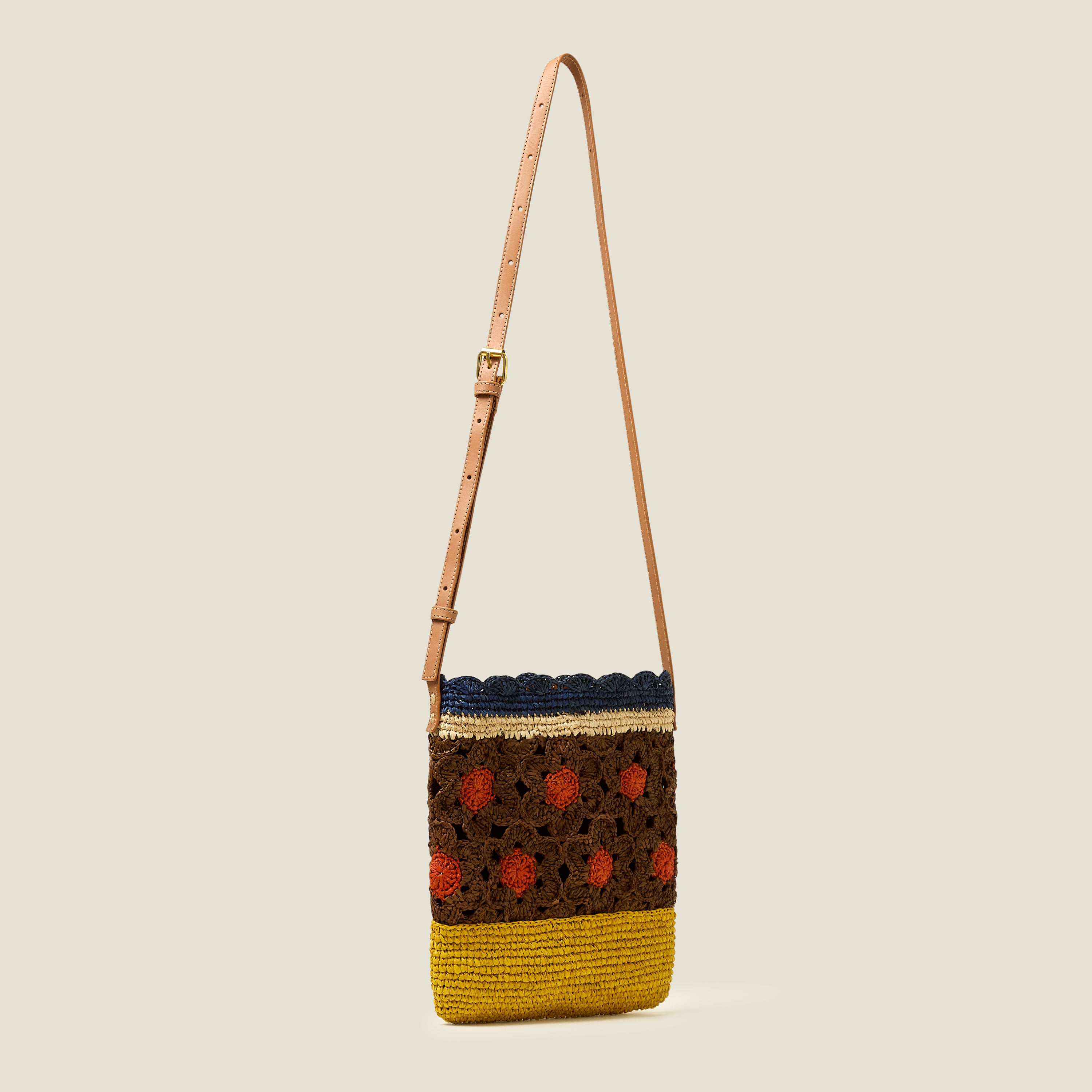 Camino Sling Bag - Stylish Crossbody Block Flower Print in Cocoa Brown | Perfect for Travel, Work & Everyday Use