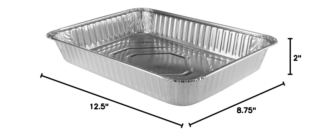 13 x 9 x 2 Inch Heavy-Duty Disposable Aluminum Baking Pans - Pack of 250 (Model #4700NL) for Cooking, Roasting & Meal Prep - Perfect for Restaurants, Catering & Home Baking