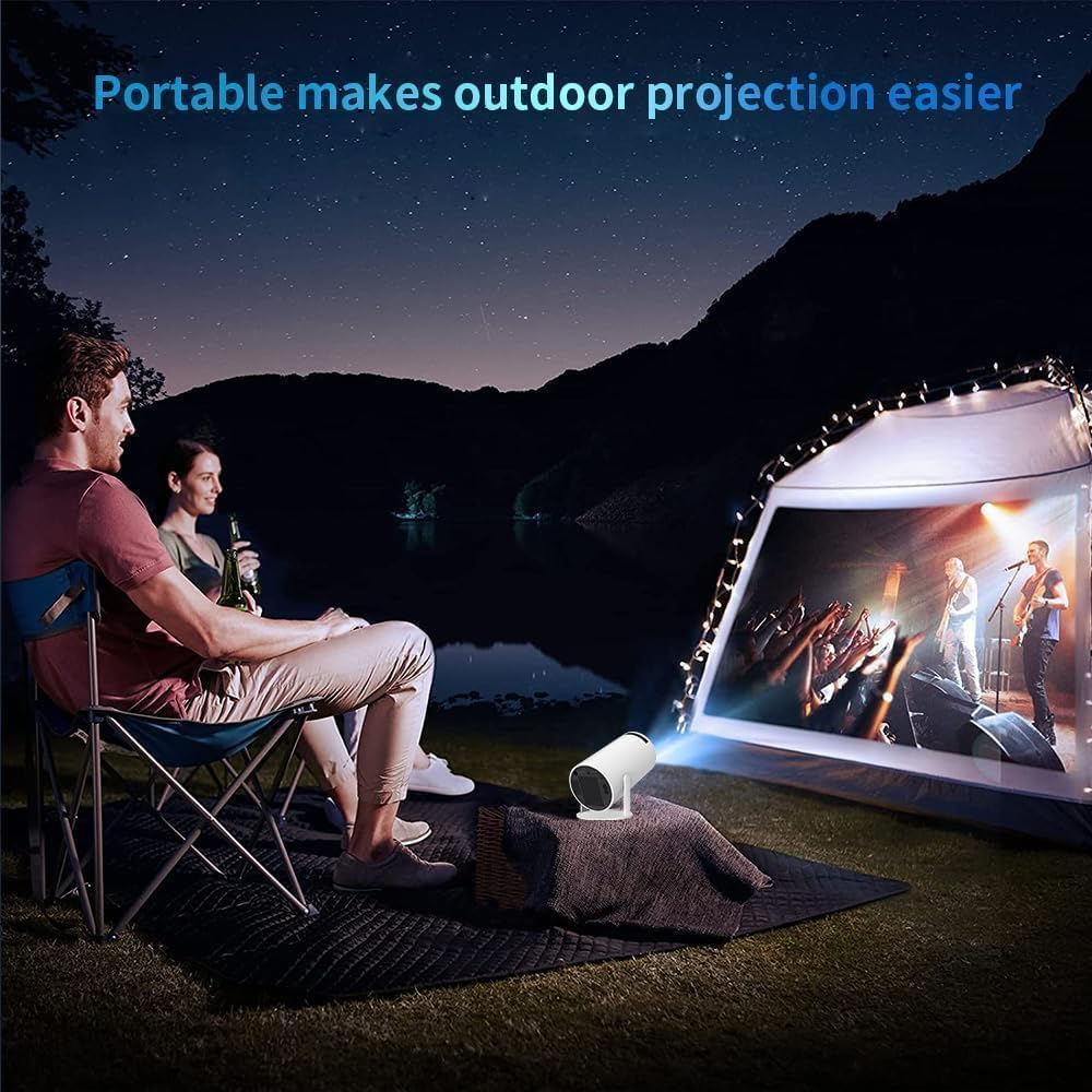 4K Mini Projector with WiFi Bluetooth 5.0 - Home Theater for Movies Outdoors