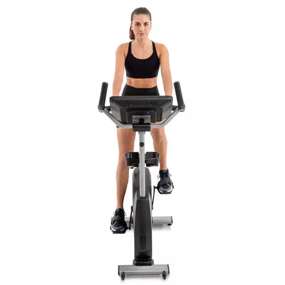 CU800 Upright Exercise Bike for Home Gym - Magnetic Resistance Indoor Cycling Bike with LCD Monitor & Heart Rate Sensor | Perfect for Cardio Workouts, Weight Loss & Fitness Training