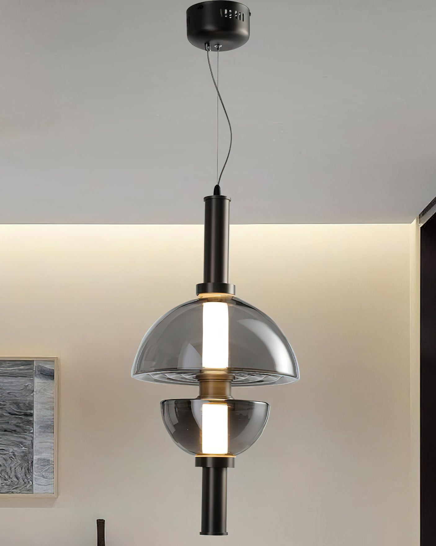 Aurora Luminosity Pendant Lamp - Modern Nordic Style LED Hanging Light for Bedroom, Living Room, Dining Room & Kitchen Decor