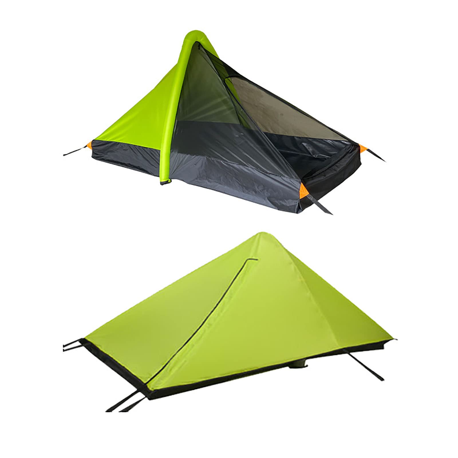 POWMAR Ultralight Portable Inflatable Tent for 1-2 Person - Double Layer Backpacking Tent for Camping, Hiking, Beach & Outdoor Adventures - Quick Setup in Seconds (Green) | Perfect for Weekend Getaways, Family Picnics & Backyard Camping
