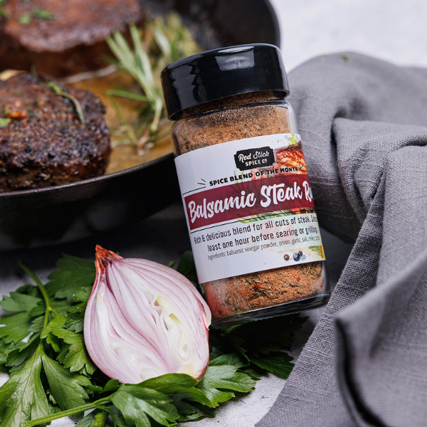 Premium Balsamic Steak Seasoning - December Spice Blend of the Month | Gourmet Steak Rub for Grilling, Roasting & BBQ | Perfect for Steak Lovers & Home Chefs