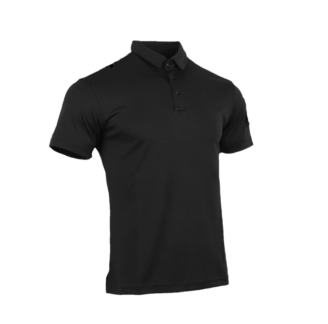 **Men's Quick Dry Tactical Polo Shirt - Army Green Military Work & Golf Performance Shirt - Breathable Moisture Wicking for Fitness, Outdoor & Casual Wear**
