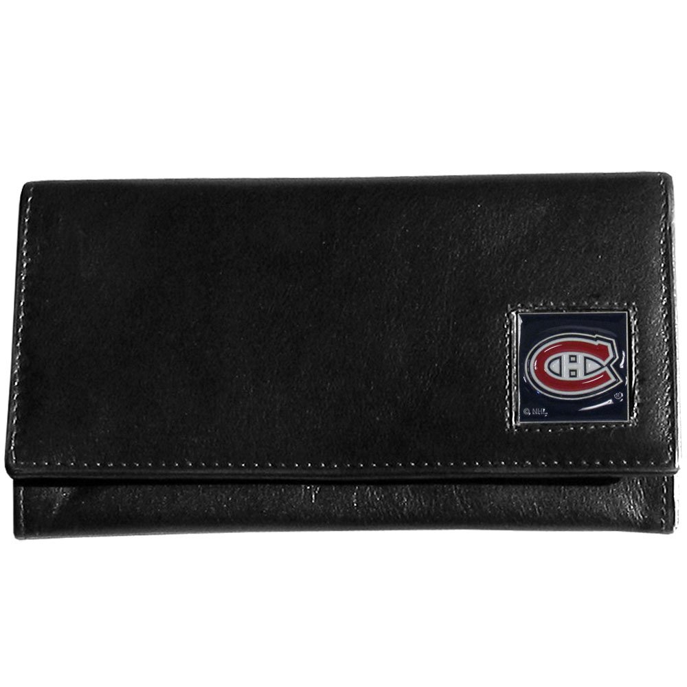 Authentic NHL Genuine Leather Women's Wallet - Team Logo Design - Perfect for Game Day, Gift Giving & Everyday Use