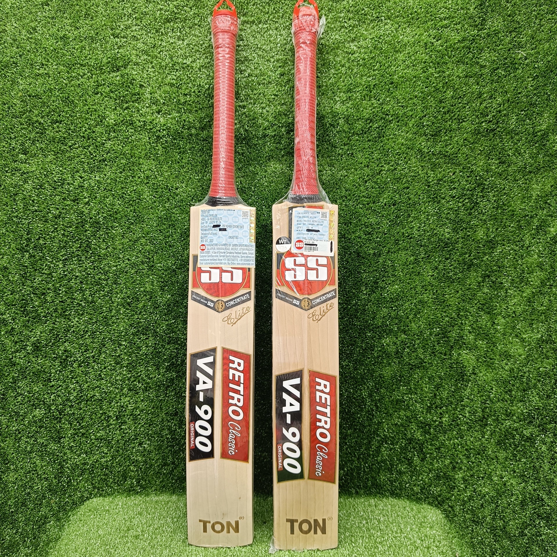 Premium SS VA 900 Retro Classic Elite English Willow Cricket Bat - Professional Grade for Matches & Training - Perfect for Cricket Enthusiasts & Club Players