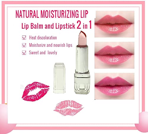 Long Lasting Color Changing Lipstick - Pink Tint Moisturizing Lip Balm for Dry Lips | Perfect for Everyday Wear, Date Night & Special Occasions