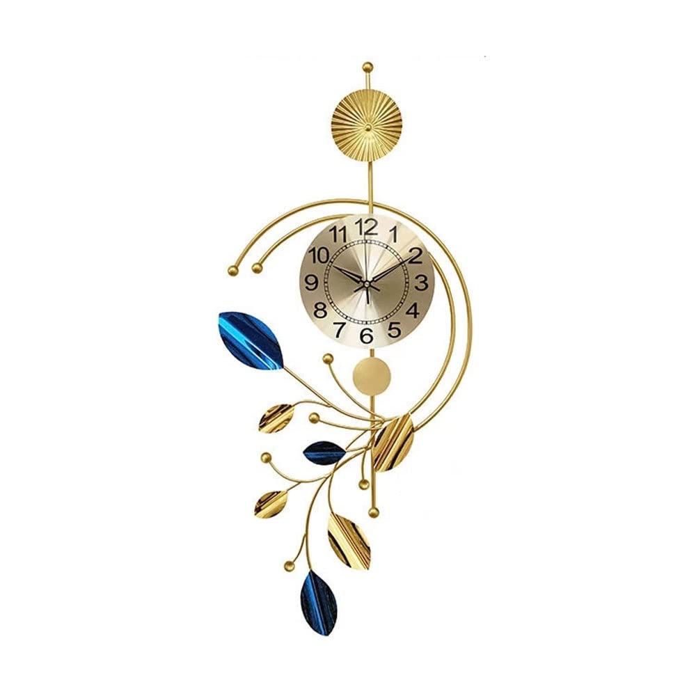 GAOXIN Luxury Modern Wall Clock - Silent Quartz Hanging Clock for Living Room, Bedroom & Office - Gold Home Decor & Creative Indoor Decoration - Perfect for Home, Office & Gift Giving