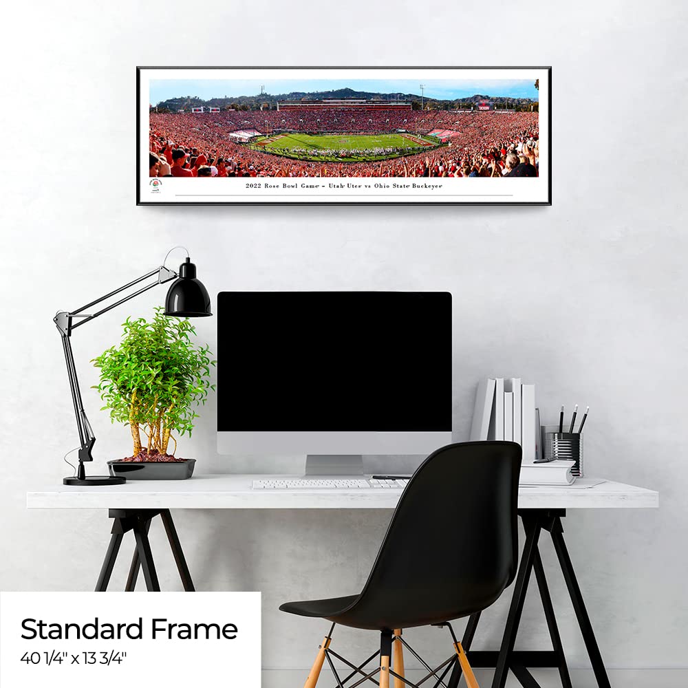2022 Rose Bowl Game Utah vs Ohio State Panoramic Poster & Framed Picture - Blakeway Panoramas Wall Art for Football Fans & Sports Memorabilia Collectors