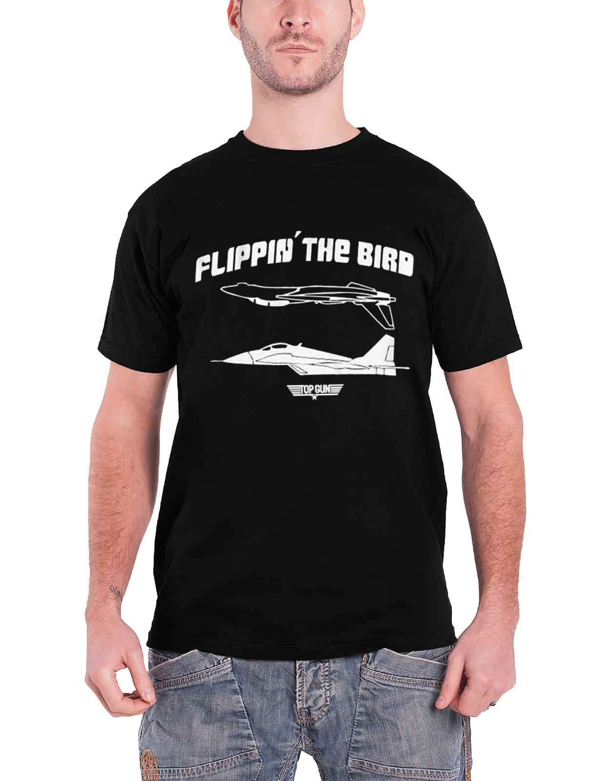 Top Gun Officially Licensed Flippin' The Bird Men's T-Shirt - Vintage Movie Tee for Fans, Casual Wear & Gift Ideas - Perfect for Movie Nights, Parties & Everyday Outfits