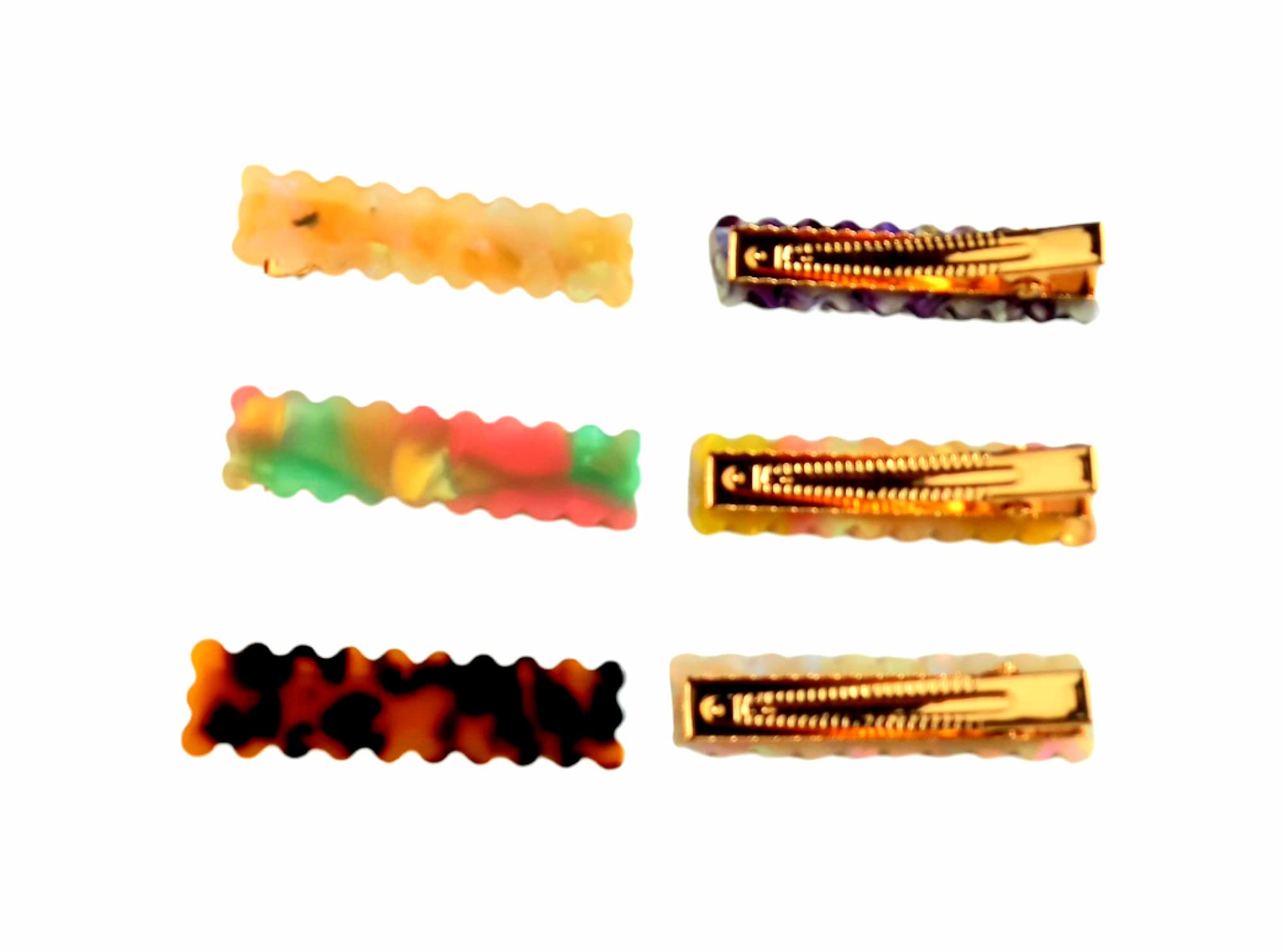 6Pcs No Bend Hair Clips - Checkerboard Style Hair Barrettes for Women & Girls - Colorful Crease-Free Salon Hairpins for Hairstyling & Makeup Application (6 Designs) - Perfect for Daily Use, Salon Styling & Party Hairstyles