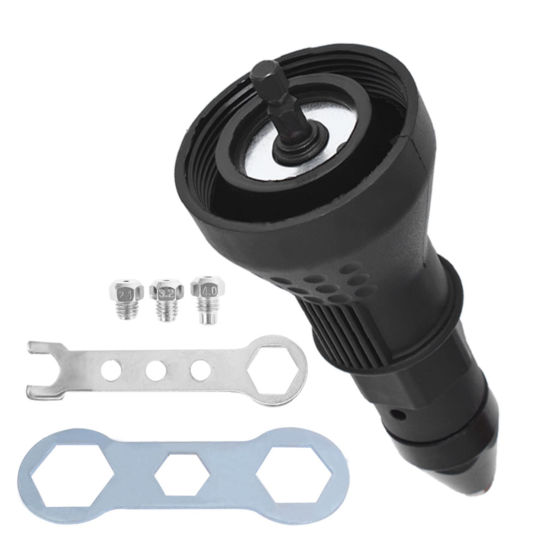 Marddpair Electric Rivet Nut Gun Drill Adapter - Cordless Riveting Tool Insert Nut Adaptor for DIY, Auto Repair & Metalworking Projects