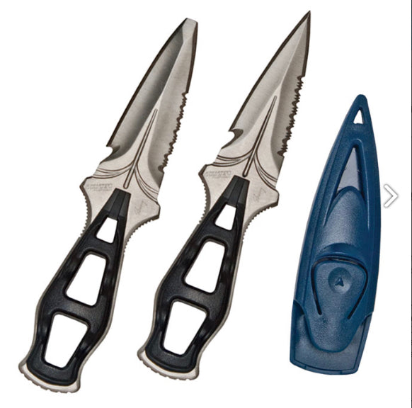 Aquatec Raptor Divers Knife - Professional Scuba Diving Knife with Blunt or Pointed Tip | Perfect for Underwater Safety, Cutting Ropes & Marine Activities