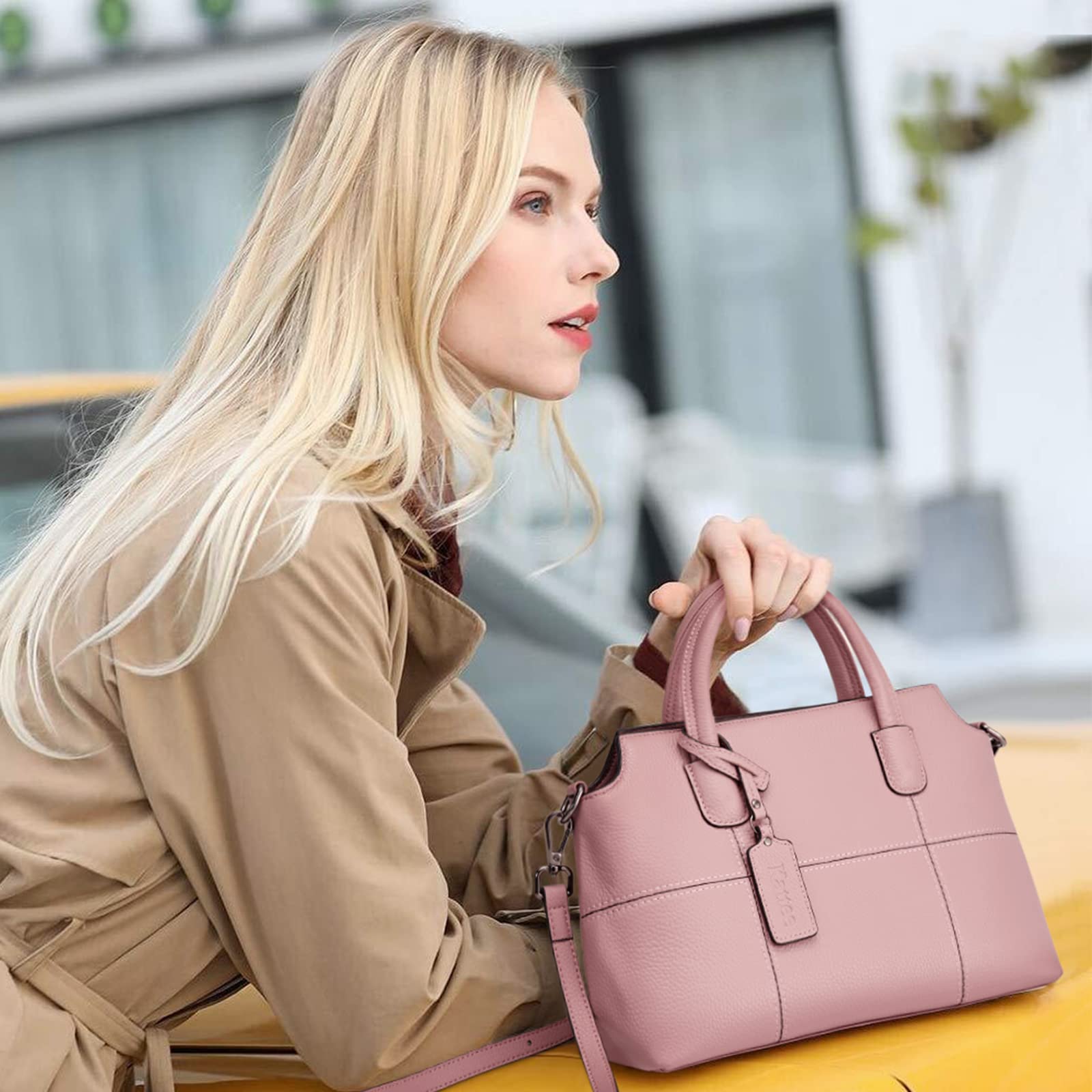 Kattee Genuine Leather Handbags for Women - Soft Hobo Satchel Shoulder & Crossbody Purse | Elegant Ladies Bags for Work, Travel & Everyday Use
