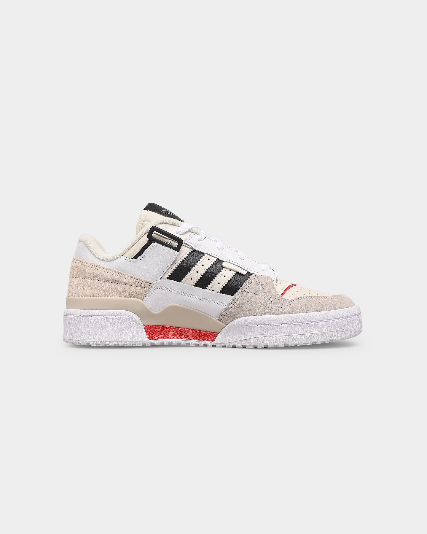 Adidas Forum Exhibit Low Sneakers - White/Black/Red - Men's Casual Shoes for Streetwear & Everyday Comfort