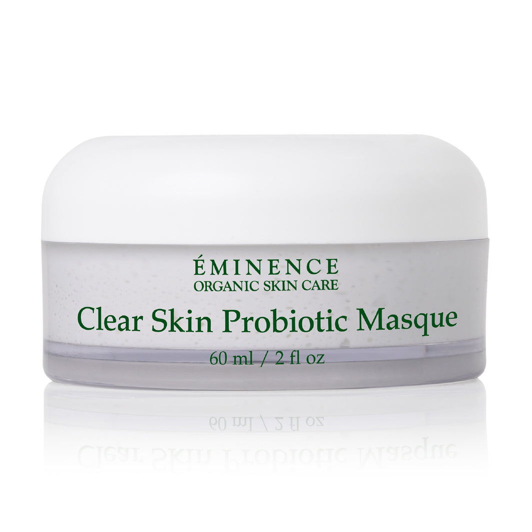 Eminence Organics Clear Skin Probiotic Masque - Acne Treatment & Pore Minimizer for Oily & Sensitive Skin | Use for Spa Nights & Post-Workout Skincare