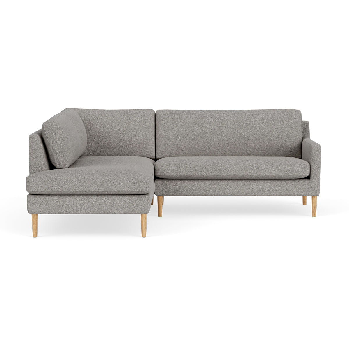 Astha Boucle Left Corner Sofa - Modern L-Shaped Sectional Couch for Living Room, Lounge & Office - Soft Fabric Upholstery, Comfortable Seating for Home Decor