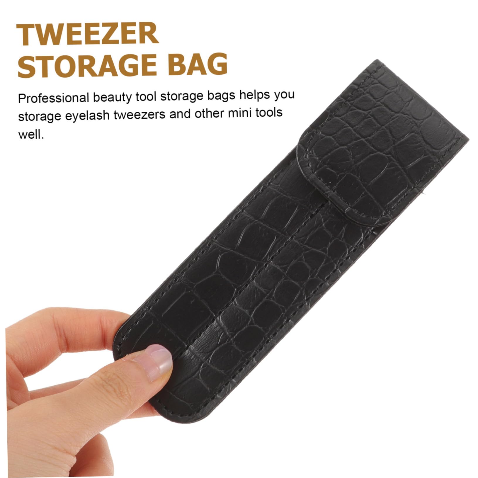 Elegant Pattern Travel Size Storage Bag for Empty Lash Tweezers Holder - Perfect for Salon, Travel & Makeup Organization