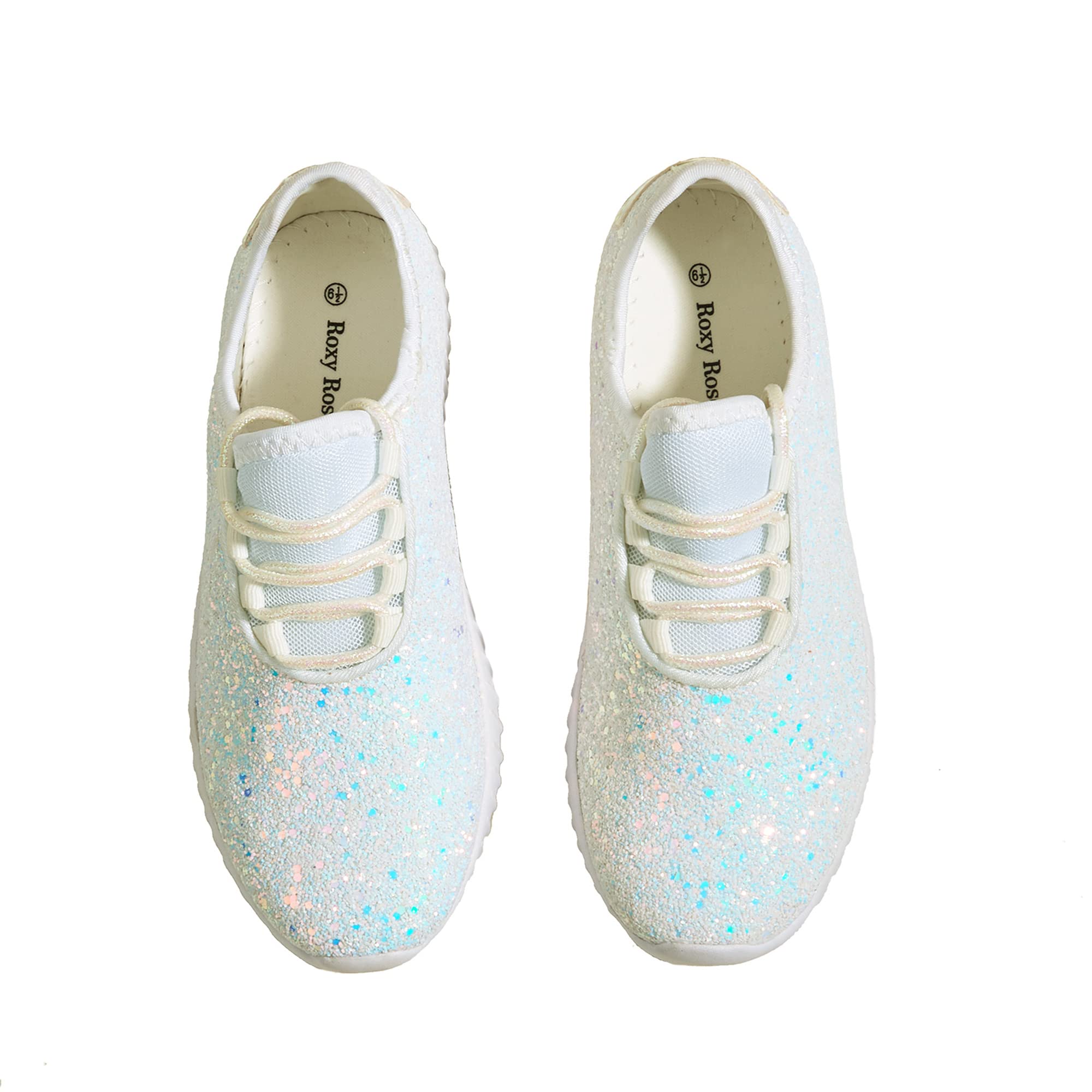 K KIP WOK Women's Fashion Glitter Slip-On Sneakers - Lightweight Running Shoes for Walking, Tennis & Casual Wear | Perfect for Gym, Workout, Travel & Everyday Use