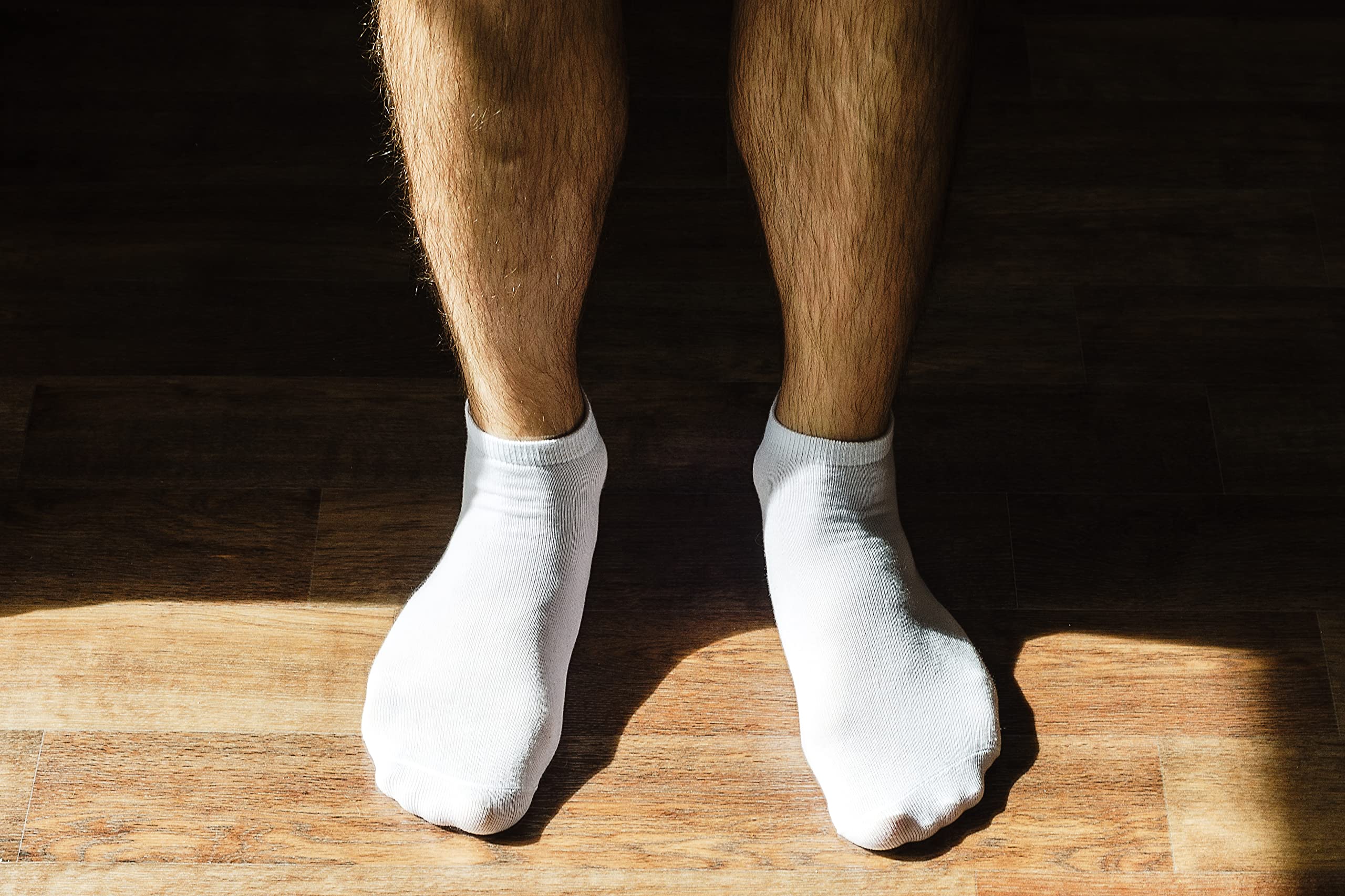 100 Pack Men's Ankle Socks - Size 10-13 Cotton Crew Socks in White & Black - Bulk Pack for Hiking, Running & Daily Wear - Breathable Comfort Socks for Workout & Casual Use
