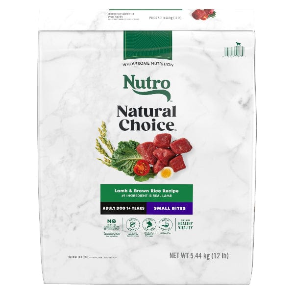 Nutro Natural Choice Lamb & Brown Rice Small Bites Adult Dry Dog Food - Premium Protein for Small Breed Dogs - Perfect for Indoor & Outdoor Feeding